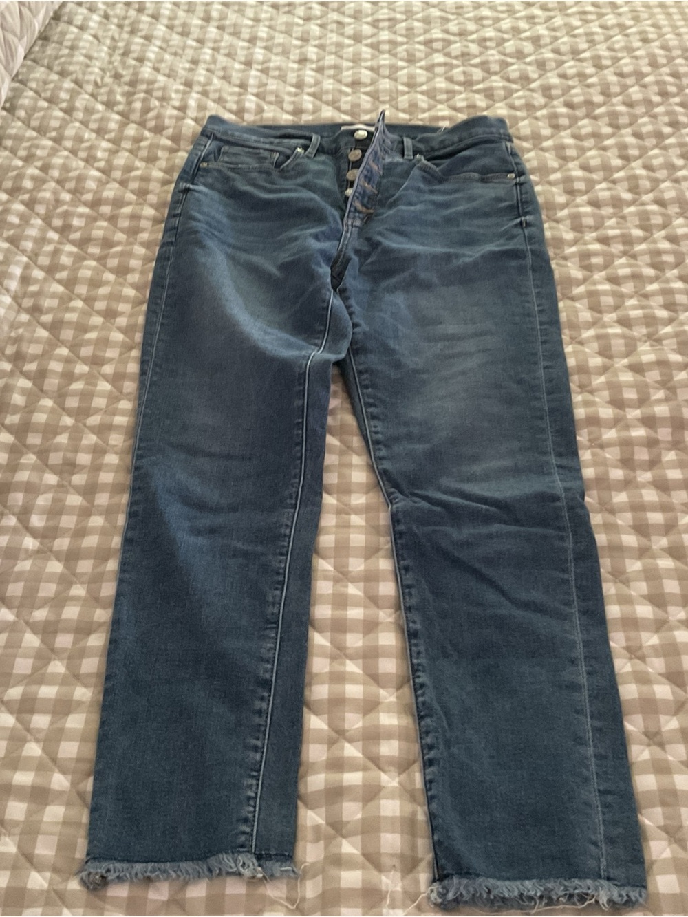 Classic High-Rise Straight Leg Jeans - Dark Blue